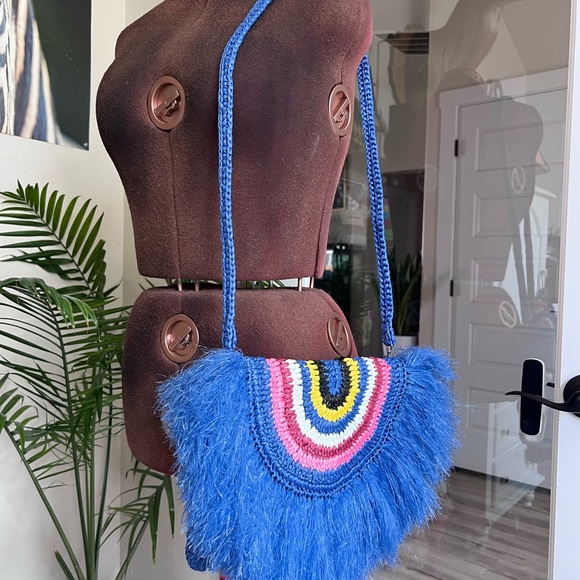 Crochet sling bag with fringes (envelope bag) - Picture 6 of 6